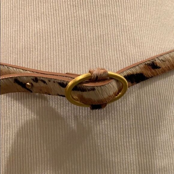 đ
șnwot Talbots calfâhair skinny belt sz small - Picture 2 of 5
